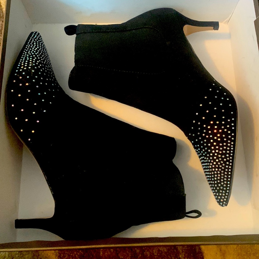 Azura Firestar-B kitten heels, sparkly, 2 inch, size 7.5-8, heeled boots